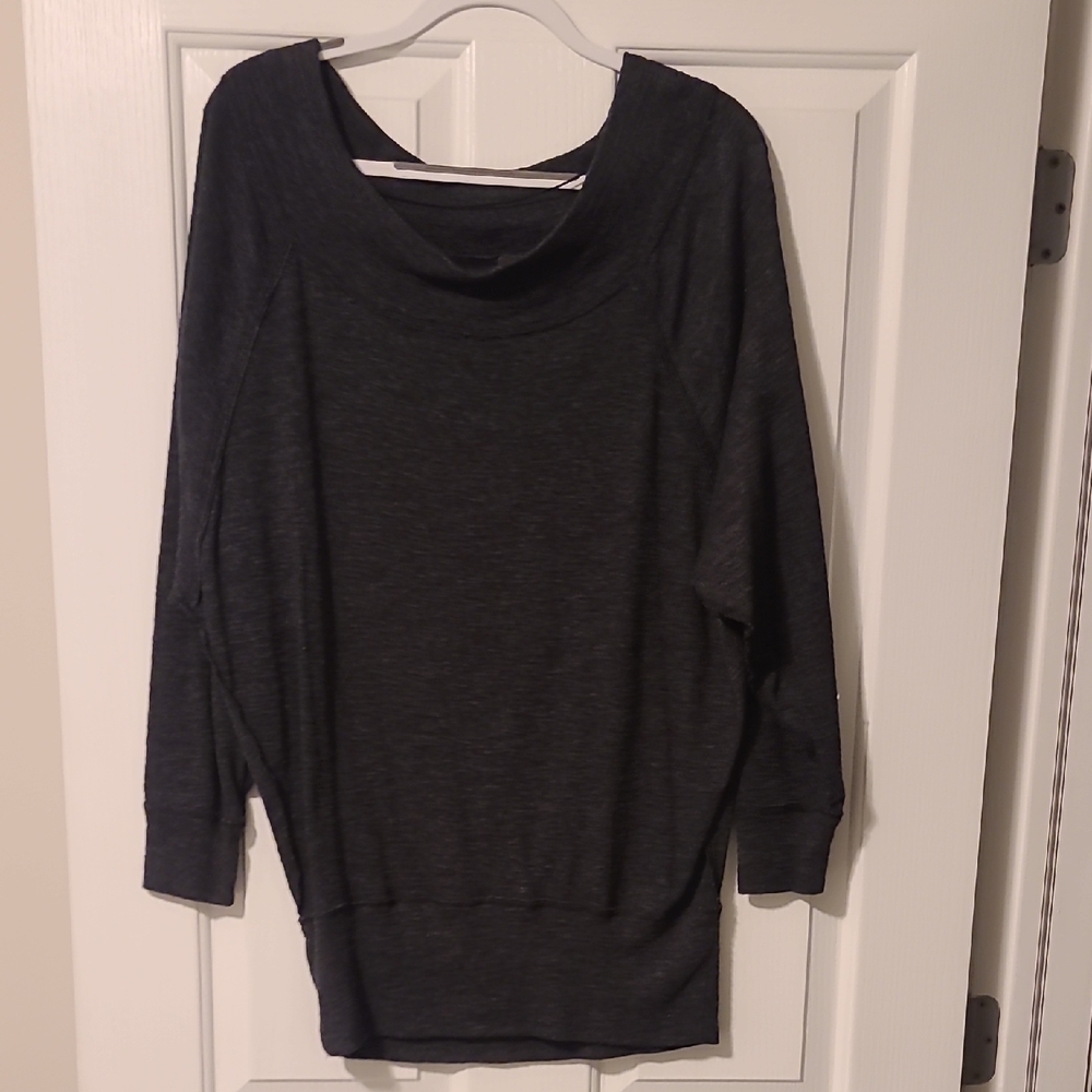 We The Free Charcoal Cowl Neck Sweater